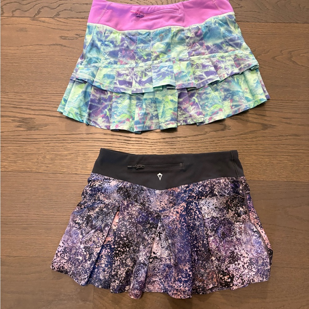 Ivivva by Lululemon girls skirts sz 12 (1 new/1 EUC)